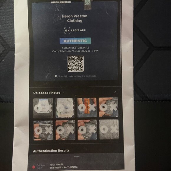 Heron Preston Black Censored Heron Crewneck Sweatshirt Men’s Size L - Picture 7 of 7